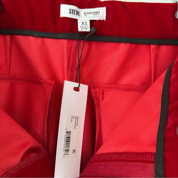 Steve Madden Red Velvet Flare Leg Pants XS Stretch High Rise NWT Romantic Fairy - Picture 8 of 14